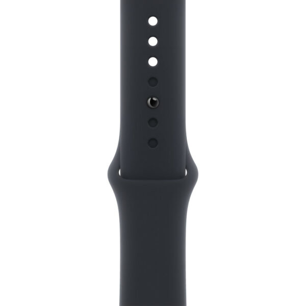Apple Watch Series 10, 46 мм корпус из алюминия цвета Черный глянец, черный спортивный ремешок