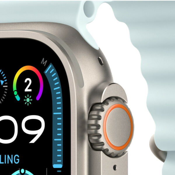 Apple Watch Ultra 2024 GPS + Cellular, 49 мм корпус из титана, ремешок Ocean цвета Ледяной синий