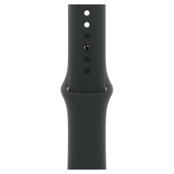 Apple Watch Series 11, 42 мм корпус из алюминия цвета Черный глянец, черный спортивный ремешок