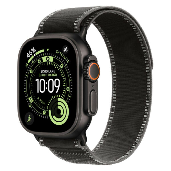 Apple Watch Ultra 2024 GPS + Cellular, 49 мм корпус из титана цвета Черный титан, ремешок Trail