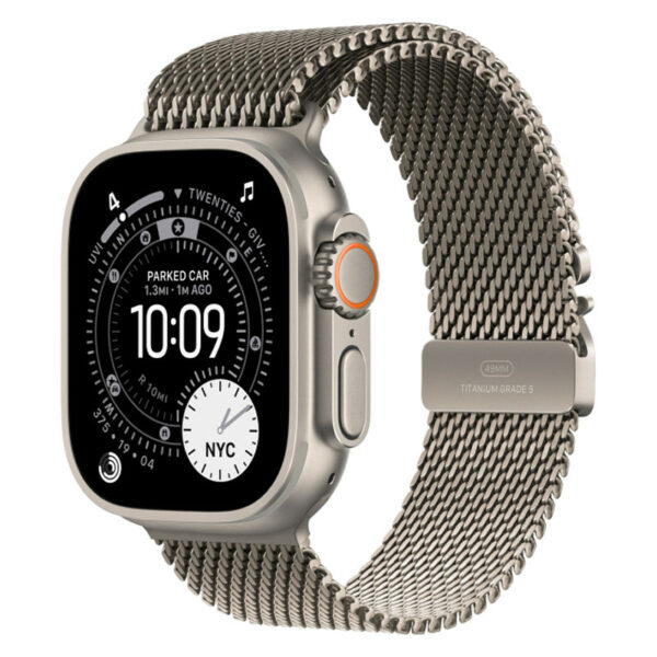 Apple Watch Ultra 3, 49 мм корпус из титана, браслет миланская петля