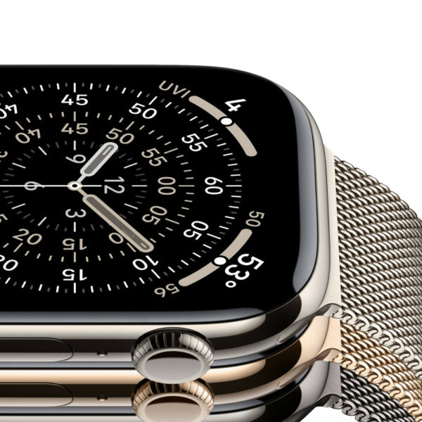 Apple Watch Series 11, 42 мм корпус из титана цвета Натуральный титан, браслет миланская петля