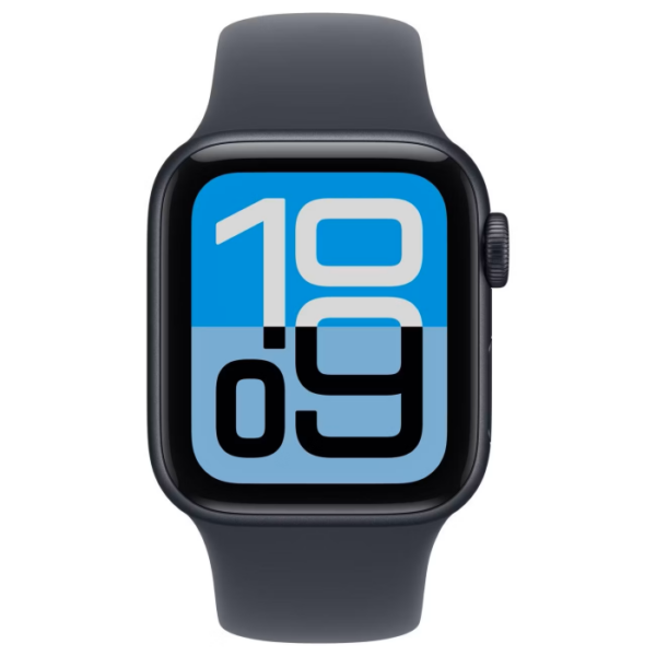 Apple Watch SE 3, 44 мм корпус из алюминия цвета Темная ночь, спортивный ремешок цвета темная ночь