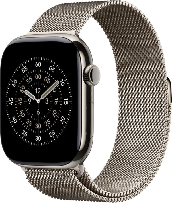 Apple Watch Series 10, 46 мм корпус из титана цвета Натуральный титан, браслет миланская петля