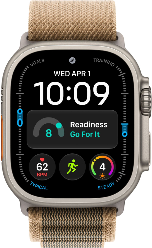 Apple Watch Ultra 2024 GPS + Cellular, 49 мм корпус из титана, ремешок Alpine песочного цвета
