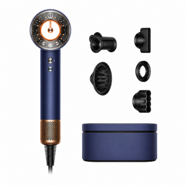 Фен Dyson Supersonic Nural HD16 для прямых волос Синий/Медь с кейсом