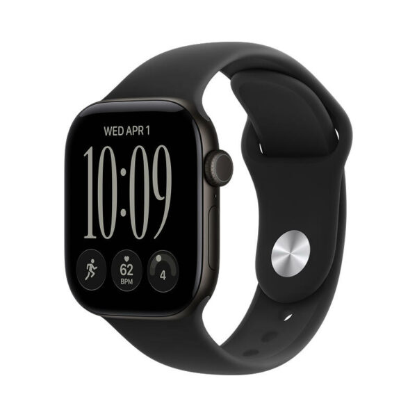 Apple Watch Series 12 42 мм корпус из алюминия черного, черный спортивный ремешок