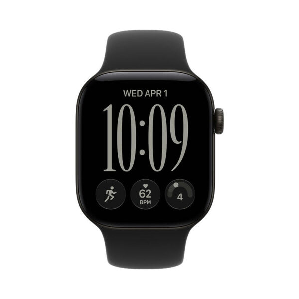 Apple Watch Series 12 42 мм корпус из алюминия черного, черный спортивный ремешок