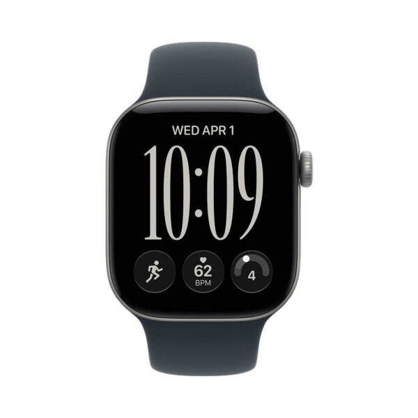 Apple Watch Series 12 46 мм корпус из алюминия серый космос, темно-синий спортивный ремешок