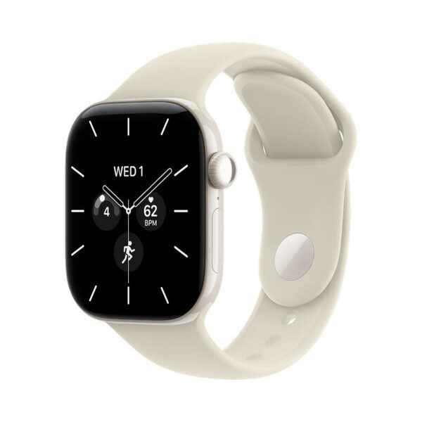 Apple Watch Series 12 42 мм корпус из керамики белый жемчуг, песочный спортивный ремешок