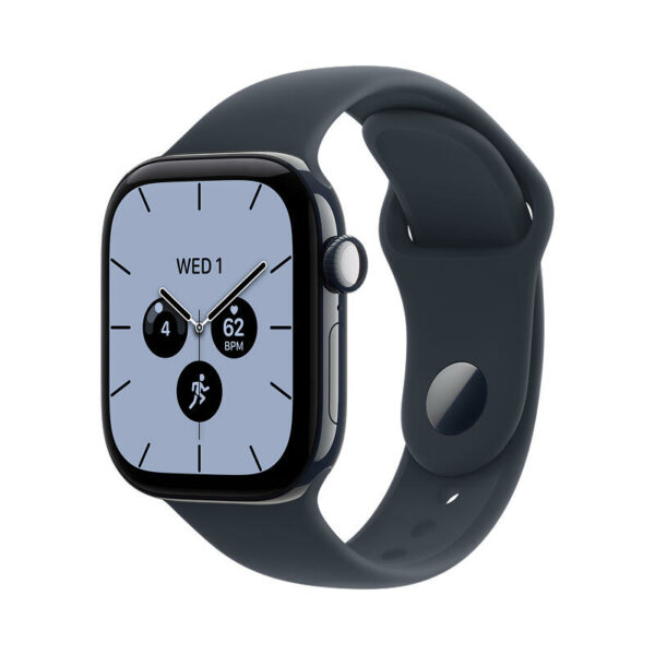 Apple Watch Series 12 42 мм корпус из керамики голубая ночь, темно-синий спортивный ремешок