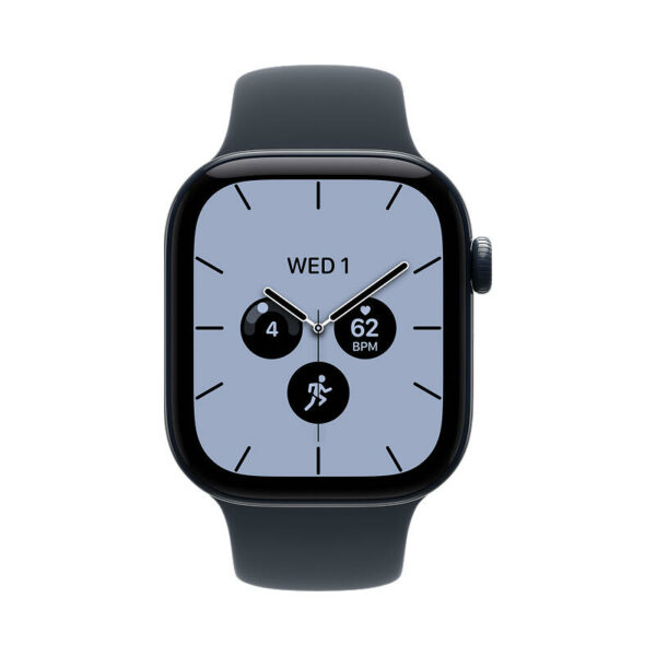 Apple Watch Series 12 42 мм корпус из керамики голубая ночь, темно-синий спортивный ремешок
