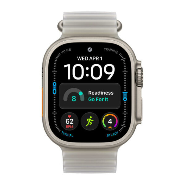 Apple Watch Ultra 4, 49 мм корпус из титана, полупрозрачный ремешок Ocean серый