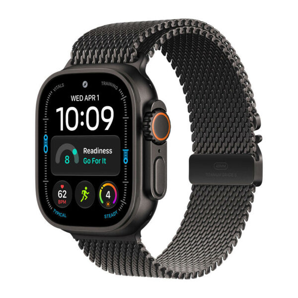 Apple Watch Ultra 4, 49 мм корпус из титана черного цвета, браслет миланская петля
