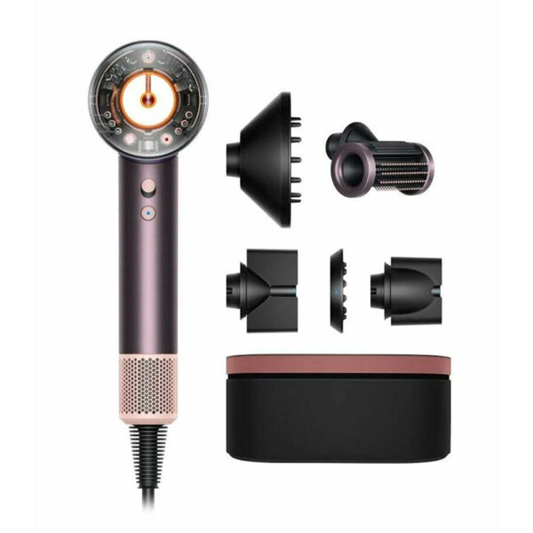 Фен Dyson Supersonic Nural HD16 для кудрявых волос Пурпурный/Пёстрый с кейсом